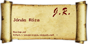 Jónás Róza névjegykártya