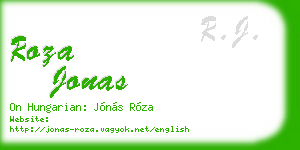 roza jonas business card