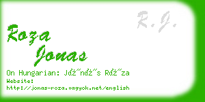 roza jonas business card